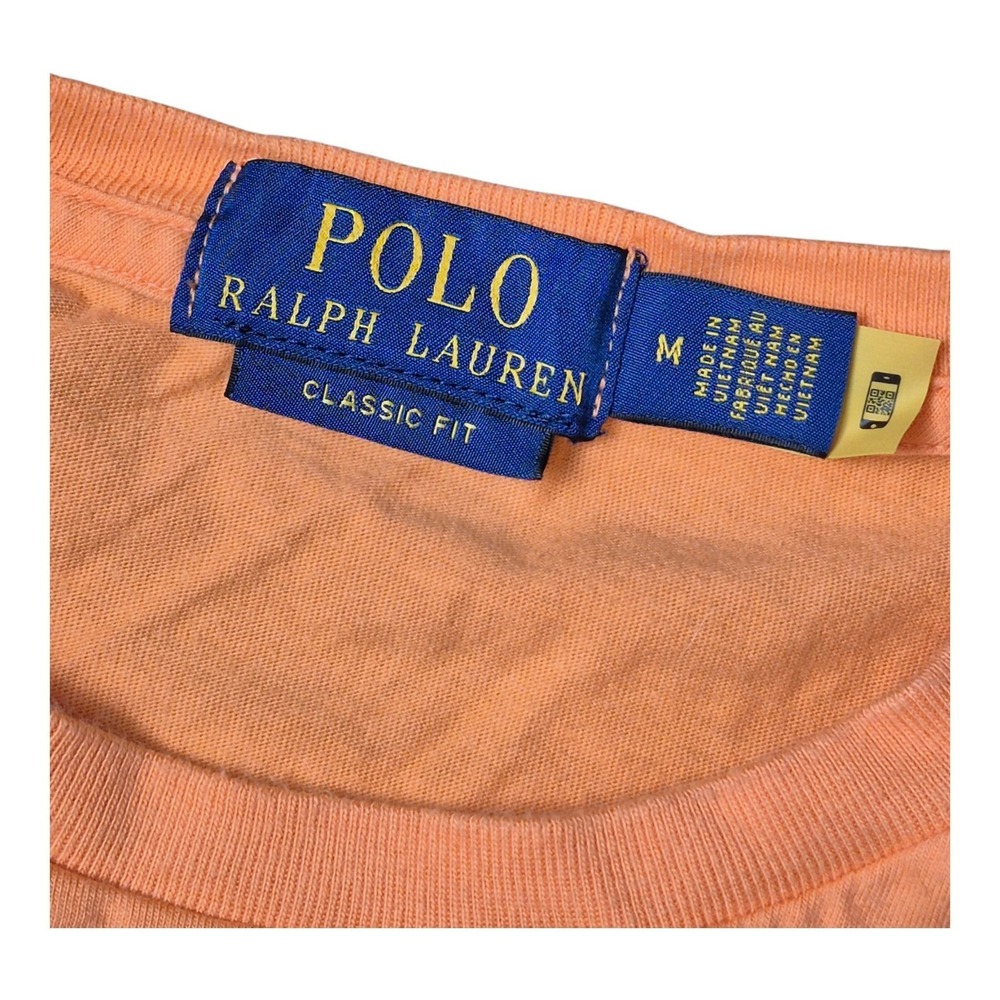 Polo Ralph Lauren Men's M Polo Bear Sunny Day Fun T Shirt Orange Graphic Tee - Picture 5 of 6